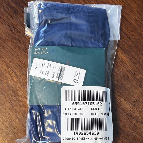 NWT J. Crew Garment Dyed Broken In Oxford Boxers S Blue BT927 J.Crew - Picture 3 of 3